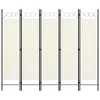 vidaXL 5dílný dělič pokojů krémově bílý 200x180 cm - Dělič Náhled obrázku produktu 2