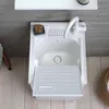 Lavatoio con mobile 45x50 cm bianco lucido con asse inclusa Anteprima dell’immagine prodotto 5