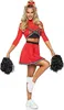 Hochwertiges Cheerleader-Damenkostüm rot-schwarz-weiss - Produktbild-Vorschau 4