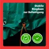 3x4m Schutzplane wasserdicht - 150 g/m² grün, mit Ösen - Produktbild-Vorschau 4