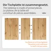 Teleskop-Esstisch 118-157 cm in Schwarz-Natur – Produktbild-Vorschau 7