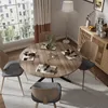 Esstisch Runder Hölzerner Küchentisch Retro Industrieller Produktbild-Vorschau 3