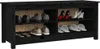 vidaXL Lavica na topánky čierna 110x38x45,5 cm Masívne Náhľad obrázku produktu 6
