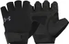 A pair of black fitness gloves with a grey logo. Anteprima dell’immagine prodotto