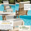 CalmyBEACH Schonbezug Gartenstuhl Hochlehner 130x60cm - Produktbild-Vorschau 2