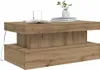 A modern, multi-tiered coffee table with a wood-grain finish and integrated LED lighting. Náhled obrázku produktu