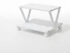 Supporto per stampante Relaxdays con rotelle, 2 ripiani, A Anteprima dell’immagine prodotto 8