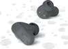Two gray Philips in-ear headphones are shown on a white background with water droplets. Produktbild-Vorschau