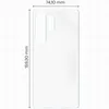 A diagram of a phone screen protector with dimensions indicated. Produktbild-Vorschau