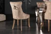 Eleganter Stuhl CASTLE coffee Samt Landhausstil mit Produktbild-Vorschau 5