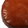 Marokkanisches Leder Sitzkissen Asli Karamel Produktbild-Vorschau 2