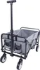 A gray foldable wagon with a black frame and handle is shown against a white background. Produktbild-Vorschau