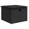 Möbel 9-tlg. Garten-Sofagarnitur mit Kissen Schwarz Poly Produktbild-Vorschau 6