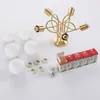 Lindby Deckenlampe Elaina, Ø50cm, 5-flg., messing, Glas, Produktbild-Vorschau 8