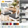 sunnypillow 4er Set Cord Stuhlkissen mit Klettverschluss - Produktbild-Vorschau 7