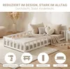 Homestyle4u Kinderbett 90x200 mit Rausfallschutz Weiß mit Produktbild-Vorschau 3