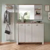 Garderobenspiegel matt grau mit Eiche DEVON-36 Produktbild-Vorschau 5
