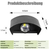 4x LED Wall Light Indoor Outdoor, 8cm Up e Down Wall Light, Anteprima dell’immagine prodotto 8