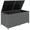 Rattan Auflagenbox 650L wetterfest UV-beständig Kissenbox Produktbild-Vorschau 1