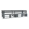 Divano pallet da giardino 2 posti in legno grigio Anteprima dell’immagine prodotto 2