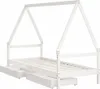 vidaXL Dětská postýlka se zásuvkami bílá 90x200 cm Masivní Náhled obrázku produktu 4