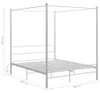 vidaXL Himmelbett Weiß Metall 160x200 cm Produktbild-Vorschau 4