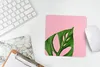 MuchoWow® Mauspad Mousepad Botanisches Blatt auf rosa Produktbild-Vorschau 5