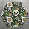 Uhr hexagonal 40 cm Glas Geräuschlos schwarze Zeiger - Tee Produktbild-Vorschau 1