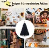 Collage of images showing a black Christmas tree in different settings like home, school, business, and shopping. Anteprima dell’immagine prodotto