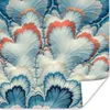 MuchoWow® Poster Ein weiß-blaues Blumenmuster 50x50 cm - Produktbild-Vorschau 1