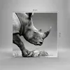 Bilder auf glas - Einteilig - Nashorn Monochrom Tier - Produktbild-Vorschau 3