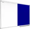 Kombitafel Whiteboard und Blau Filz-Pinnwand mit Alurahmen Produktbild-Vorschau 1