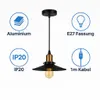 A product image of a pendant lamp with informational icons and text around it. Podgląd zdjęcia produktu