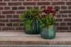 Clayre & Eef Blumentopf Ø 13x11 cm Grün Keramik Blätter Produktbild-Vorschau 2