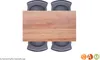 Esstisch Baumkante massiv Akazie natur 160 x 85 schwarz Produktbild-Vorschau 15