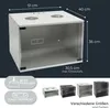 Serverschrank 19 Zoll unmontiert HMF 65700 7 HE Lichtgrau Produktbild-Vorschau
