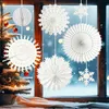 Adornos de copos de nieve de papel, decoración navideña, Vista previa de la imagen del producto 7