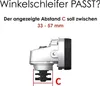 Capot d'aspiration pour meuleuse d'angle 125 mm pour meules Voir les images du produit 8