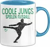 Fußballspieler Tasse Geschenk Coole Jungs Spielen Fußball Produktbild-Vorschau 1