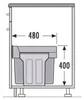 Hailo 3666104 TA Swing Tandem pattumiera 2x15 L grigia Anteprima dell’immagine prodotto 5