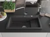 Mexen Omar granit évier 1 bac 800 x 480 mm, noir moucheté, Voir les images du produit 3