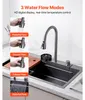 SucceBuy Einbauspüle 850 x 460 x 236 mm, Spülbecken mit Produktbild-Vorschau 3