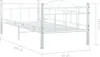vidaXL Tagesbett-Rahmen Weiß Metall 90×200 cm Produktbild-Vorschau 5