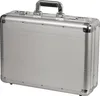 A silver aluminum attaché case is shown against a white background. Anteprima dell’immagine prodotto