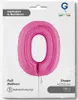 Riesenzahl Folienballon 40"/102cm | Pink Zahl: 0 Produktbild-Vorschau 2