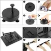 Collage of images showing a solar water pump and its assembly, along with a solar panel and its components. Podgląd zdjęcia produktu