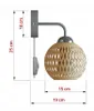 Luxolar Wandlampe Boho Wandleuchte E27 60W Weiß – Produktbild-Vorschau 2
