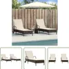 The Living Store Sonnenliegen mit Auflagen 2 Stk. Braun Produktbild-Vorschau 1
