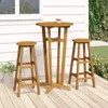 The Living Store Garten-Bartisch Ø60x105 cm Massivholz Produktbild-Vorschau 1