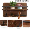 Schlüsselhalter für die Wand mit 5 Schlüsselhaken, Holz Produktbild-Vorschau 3